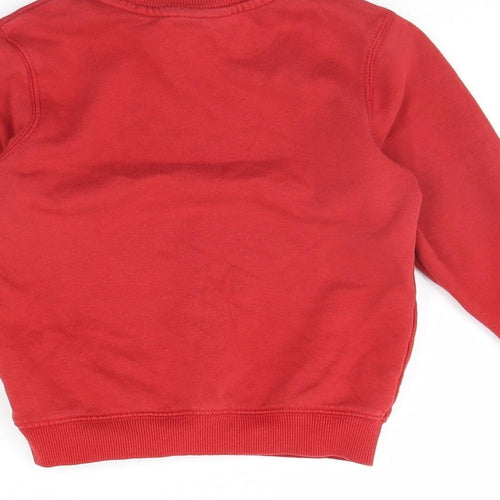 TU Boys Red   Pullover Jumper Size 4 Years  - School