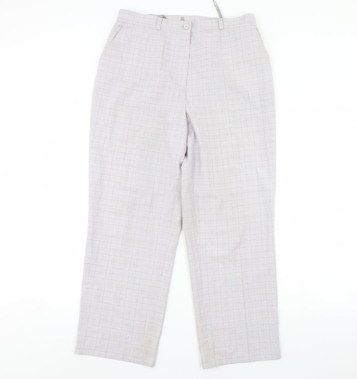 Gelco Mens Grey Check Trousers Size 32 in L30 in