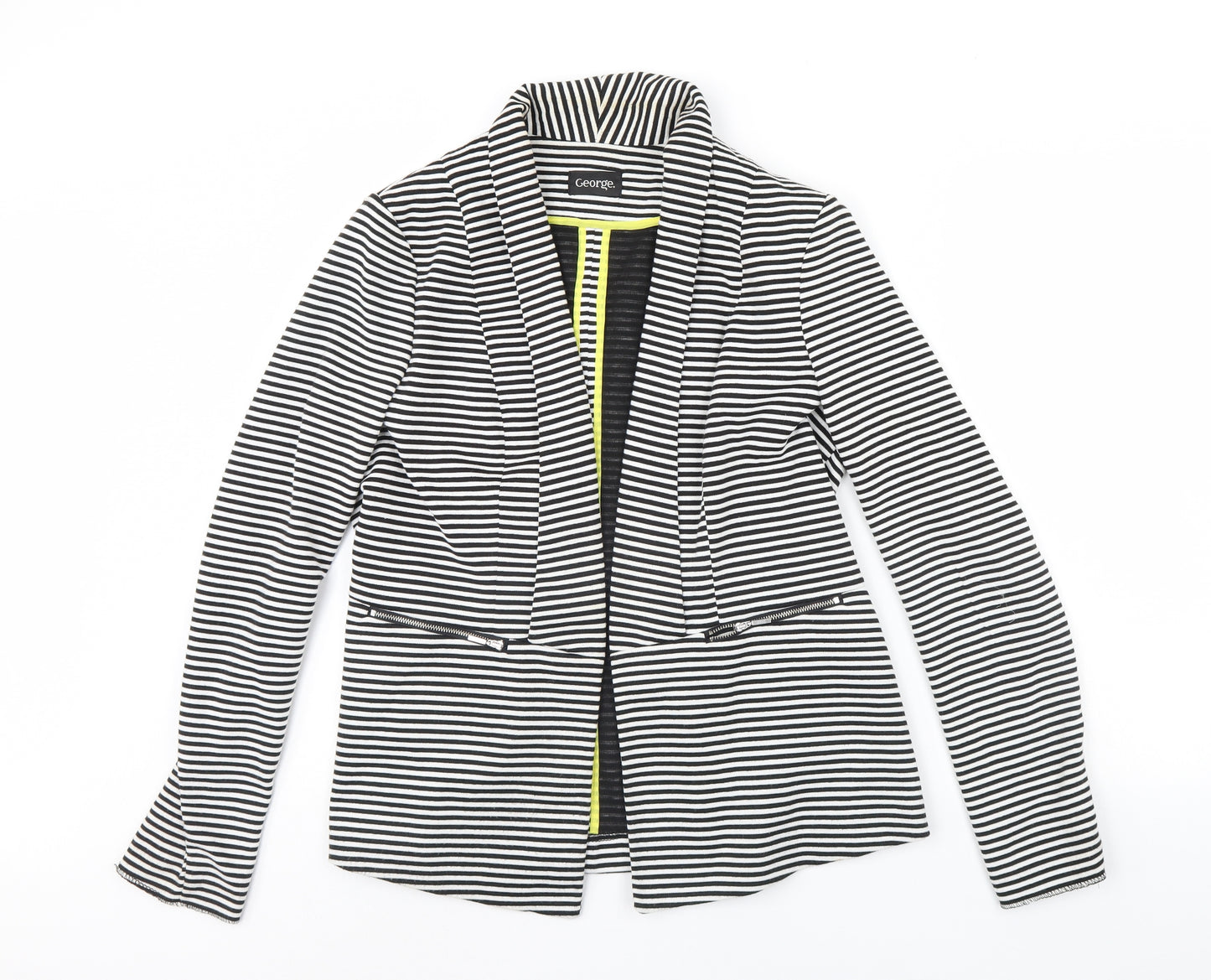 George Womens Black Striped  Jacket  Size 16