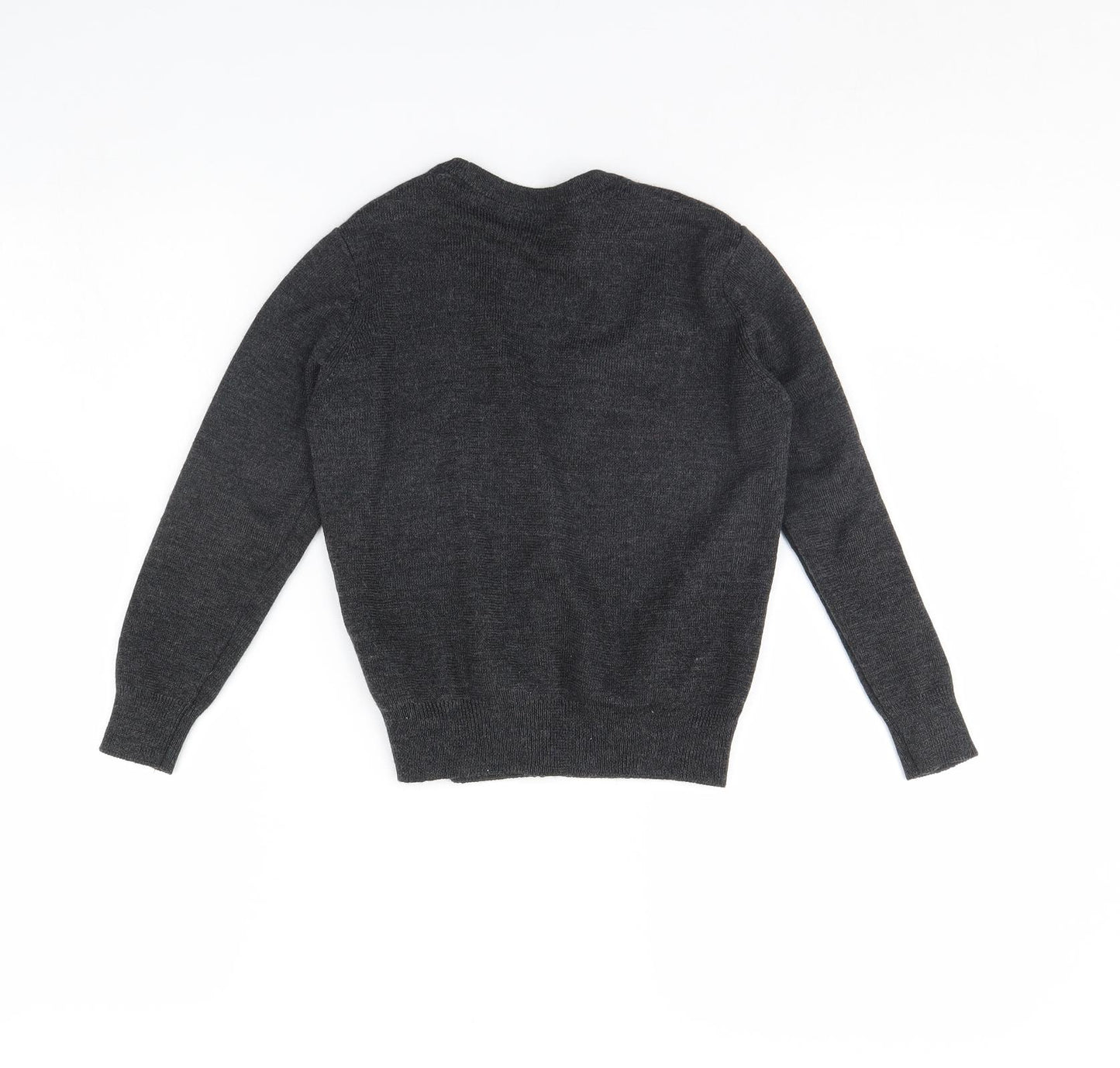 M&S Girls Grey   Cardigan Jumper Size 6 Years  - School