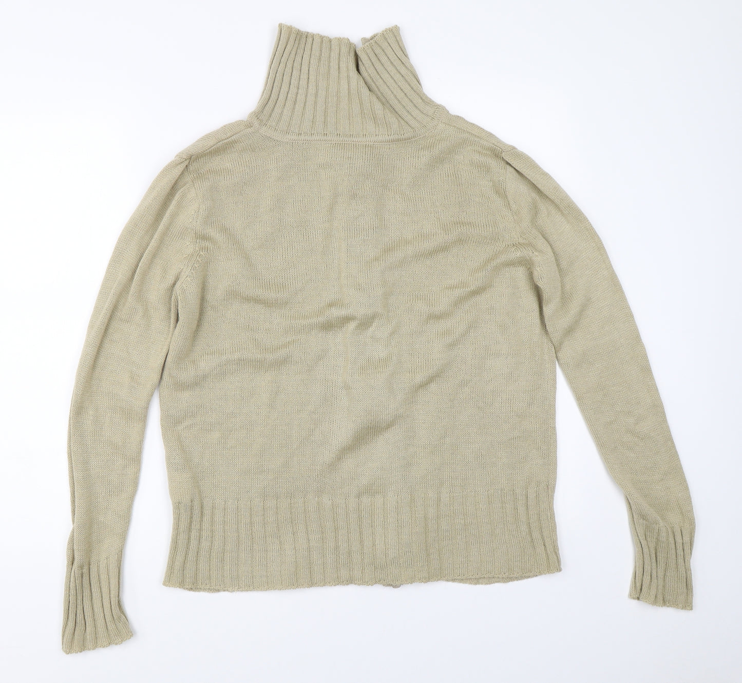 Nathalie Andersen Womens Beige   Full Zip Jumper Size L