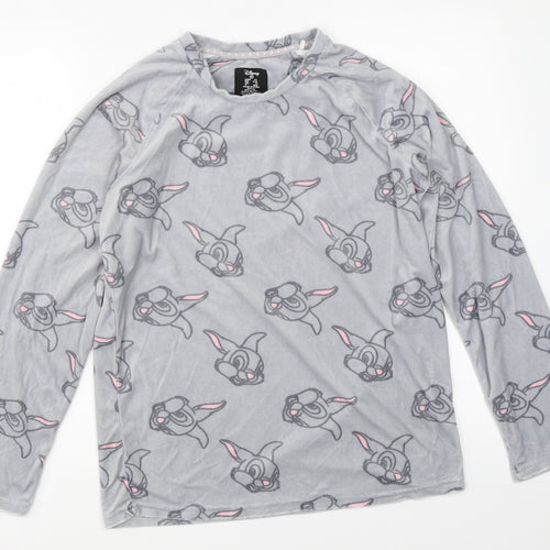 Primark Womens Grey Solid  Top Pyjama Top Size XS  - disney