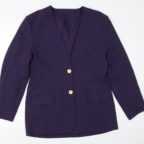 First Avenue Womens Purple   Jacket Blazer Size 14