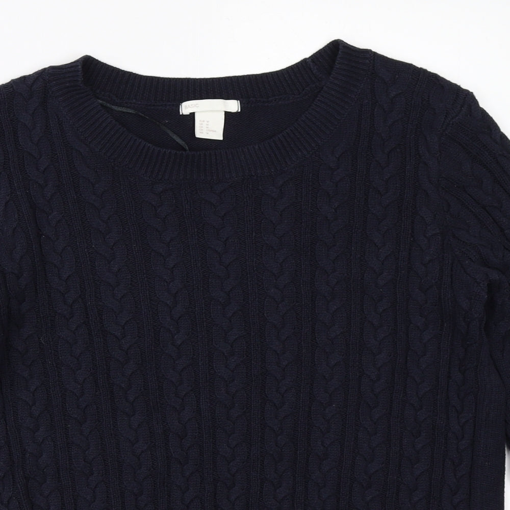 H&M Womens Blue   Pullover Jumper Size M