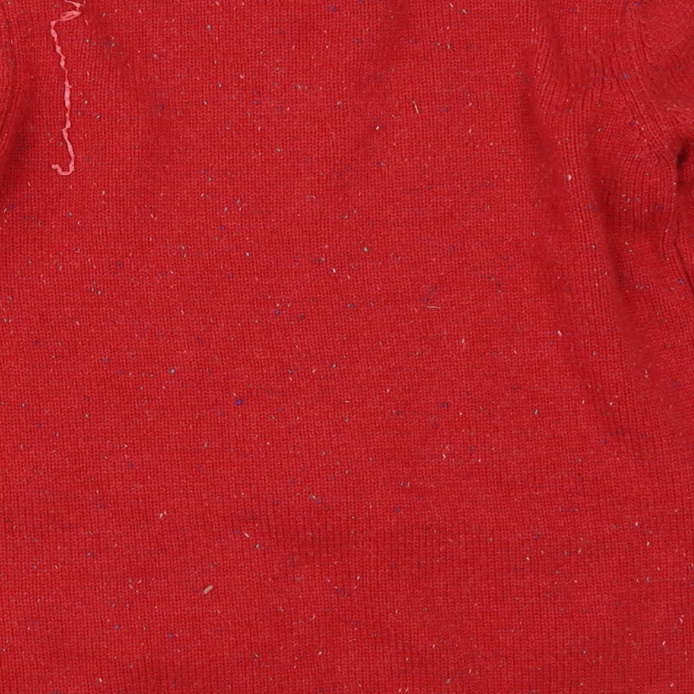 NEXT Boys Red   Pullover Jumper Size 12 Years  - christmas