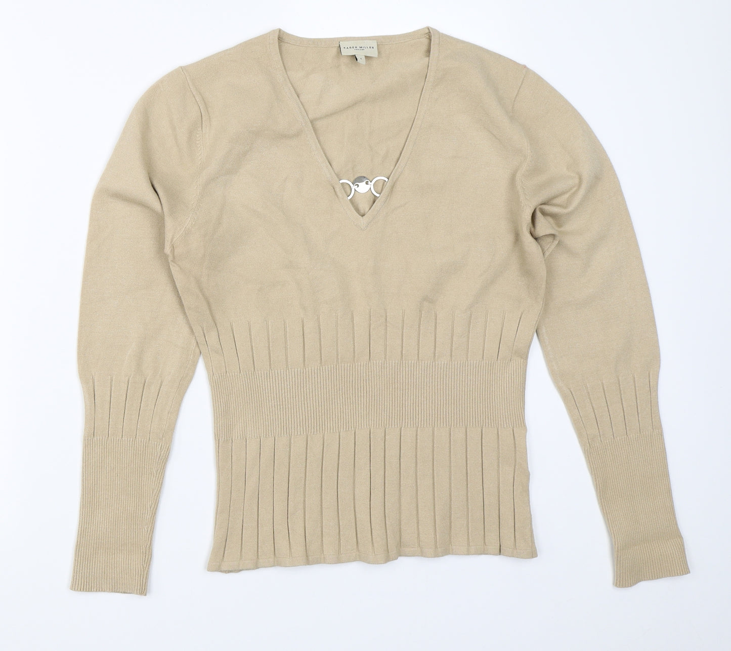 Karen Millen Womens Beige   Pullover Jumper Size M