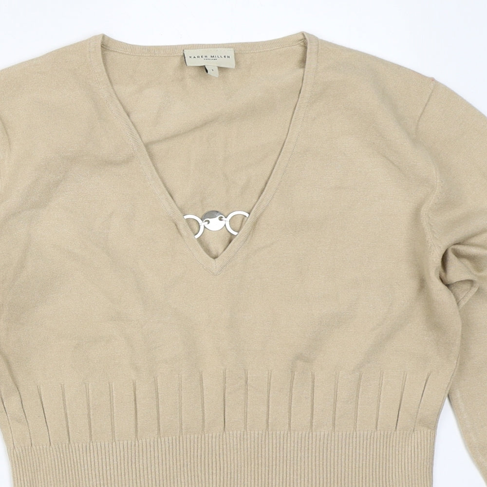 Karen Millen Womens Beige   Pullover Jumper Size M