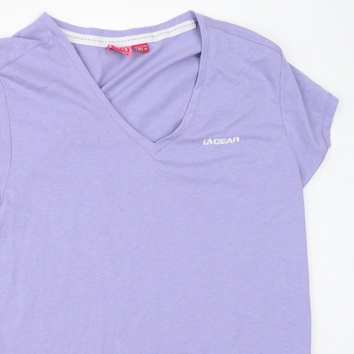 LA Gear Womens Purple   Basic T-Shirt Size 14