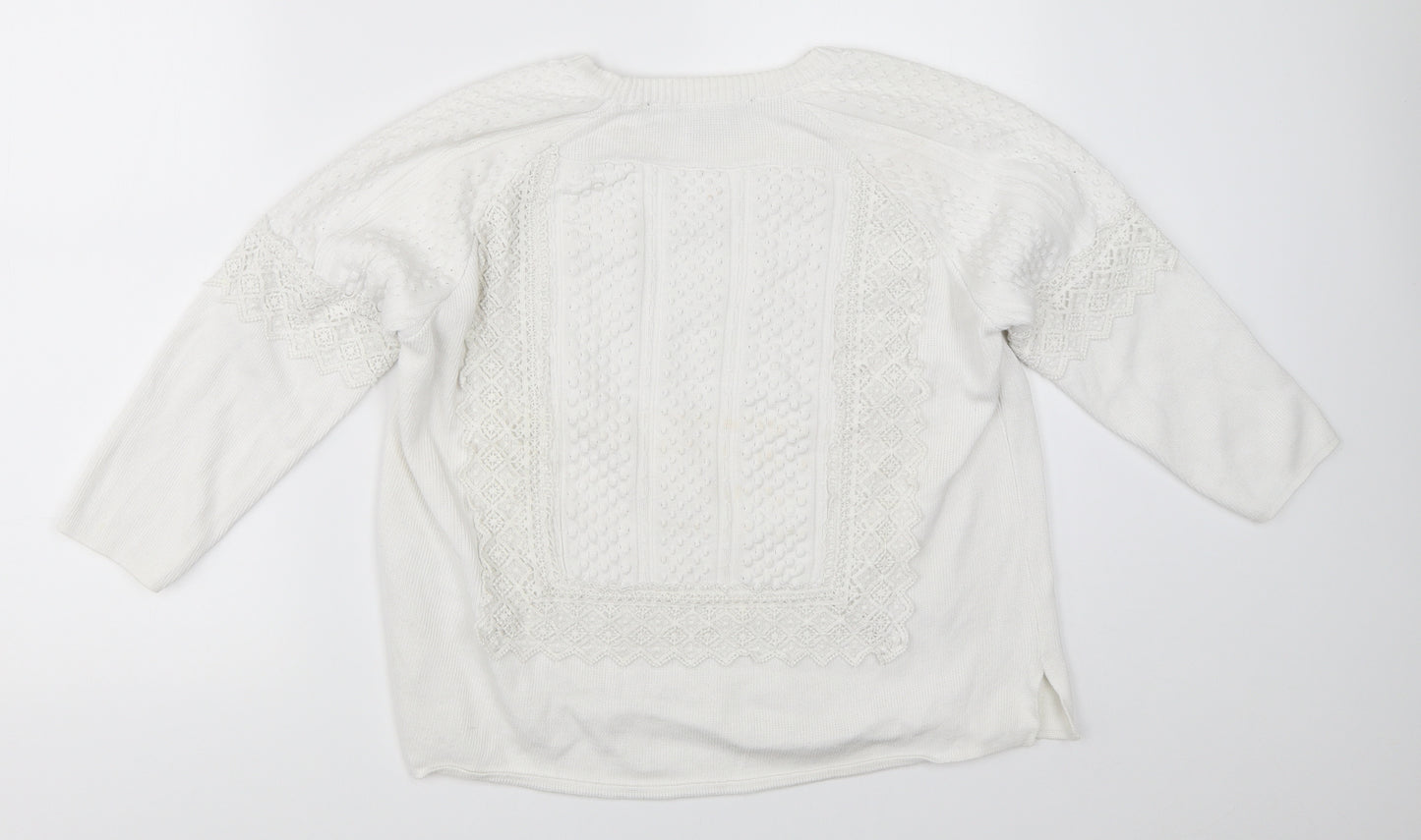 French Connection Womens White   Pullover Jumper Size S