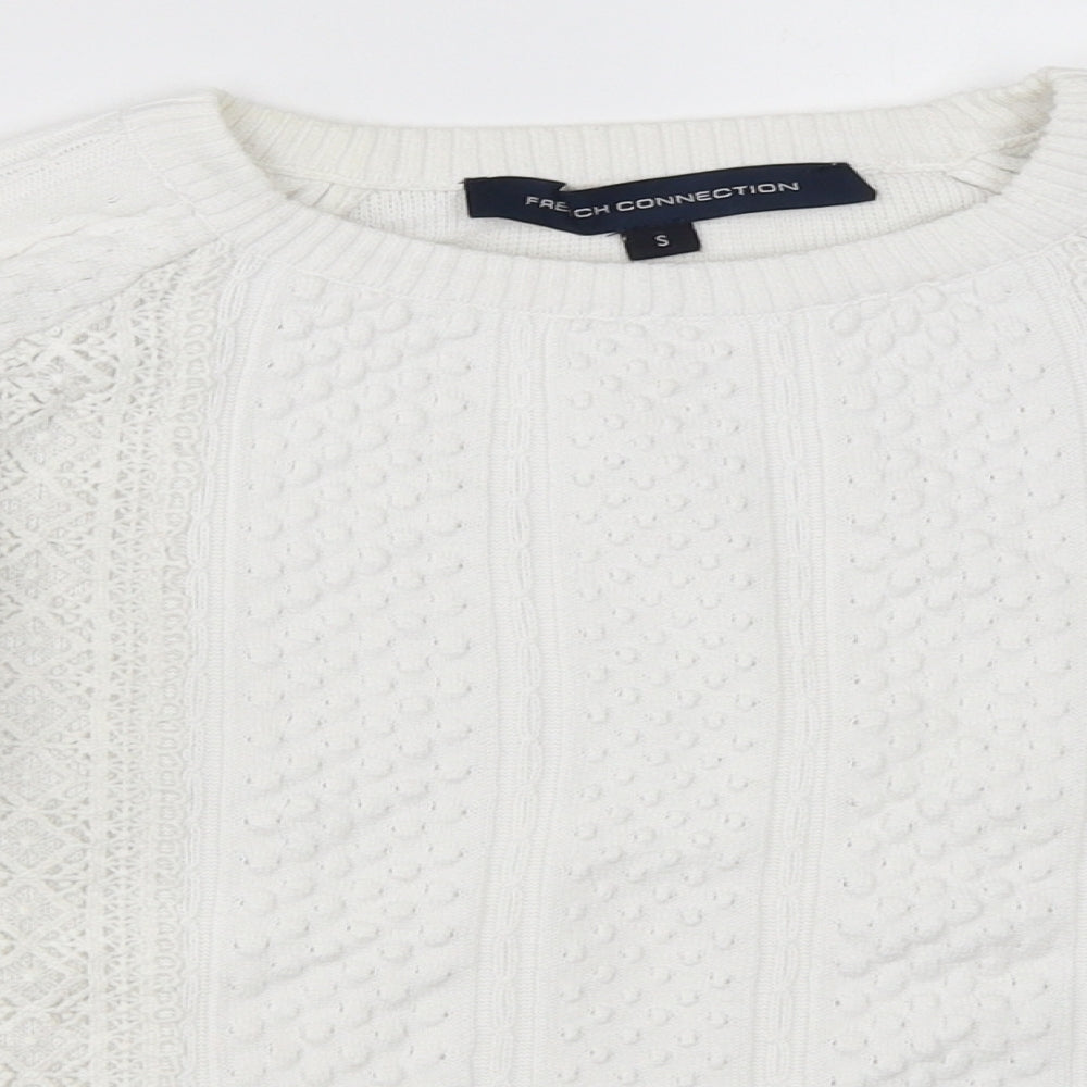 French Connection Womens White   Pullover Jumper Size S