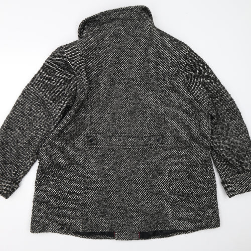 Marks and Spencer Womens Black   Overcoat Coat Size 24