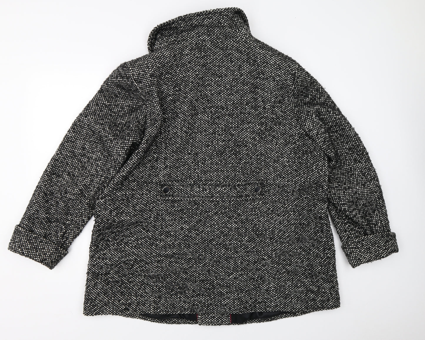 Marks and Spencer Womens Black   Overcoat Coat Size 24