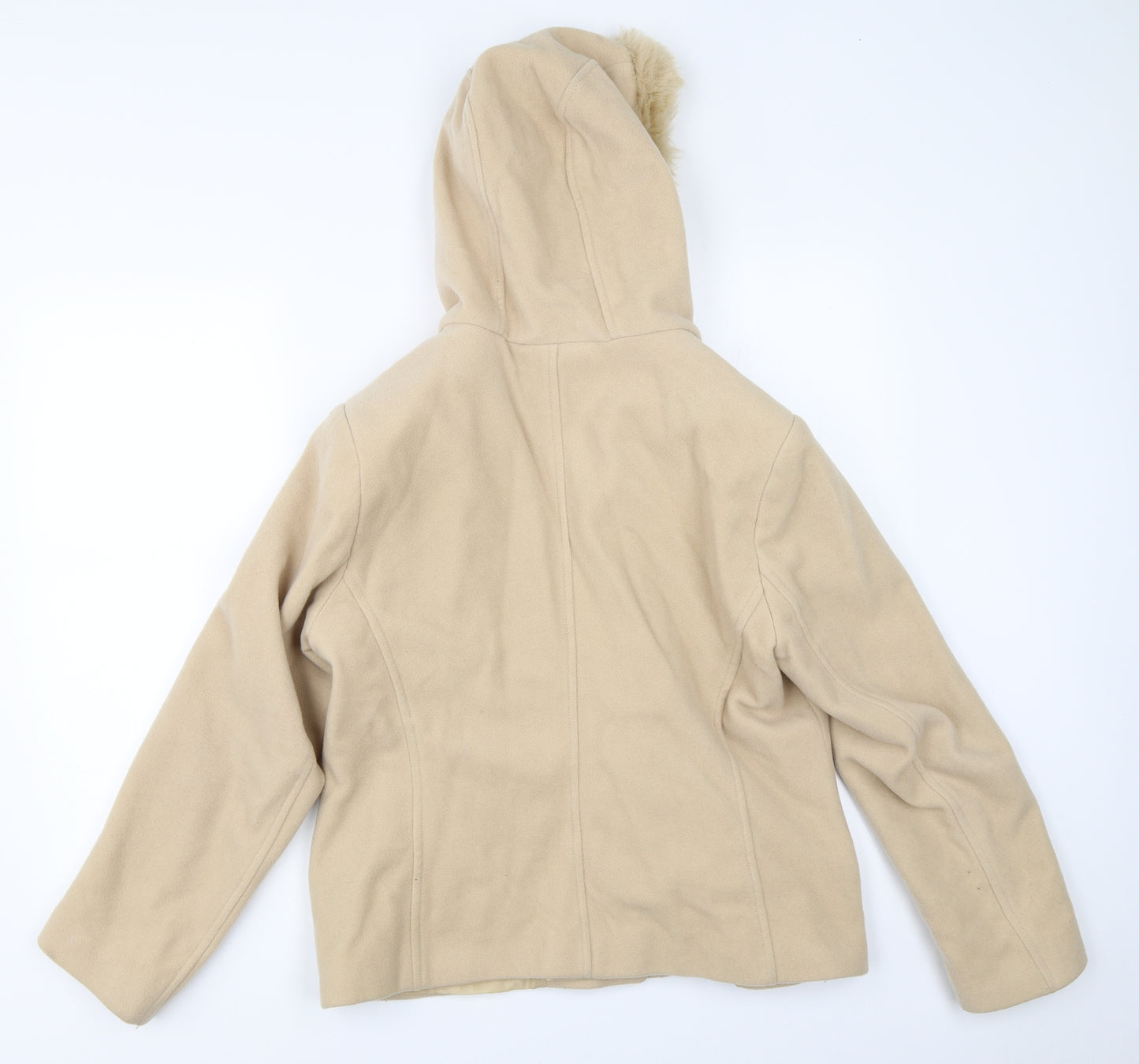 Dorothy Perkins Womens Beige   Overcoat Coat Size 16