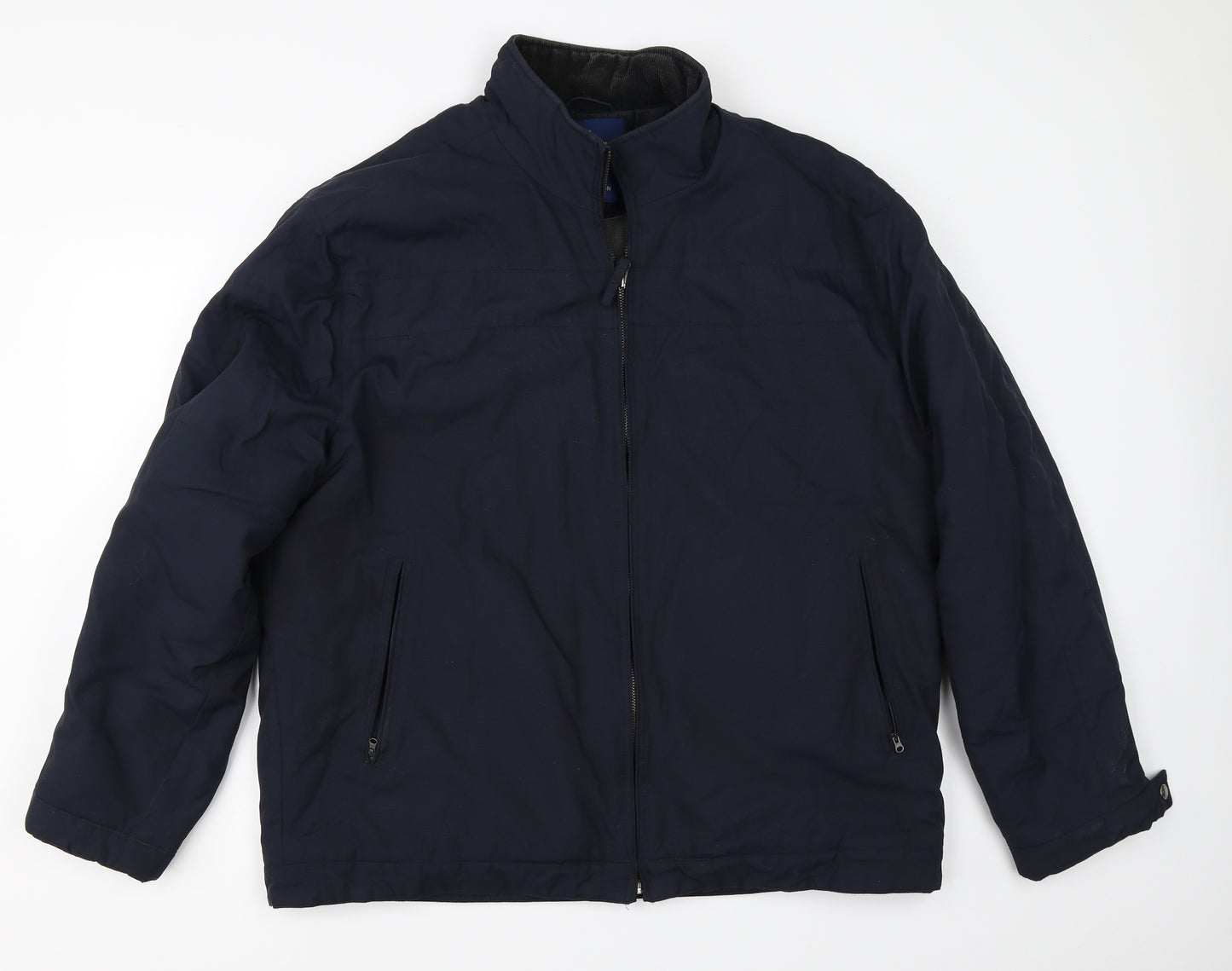 Atlantic Bay Mens Blue   Overcoat Coat Size XL