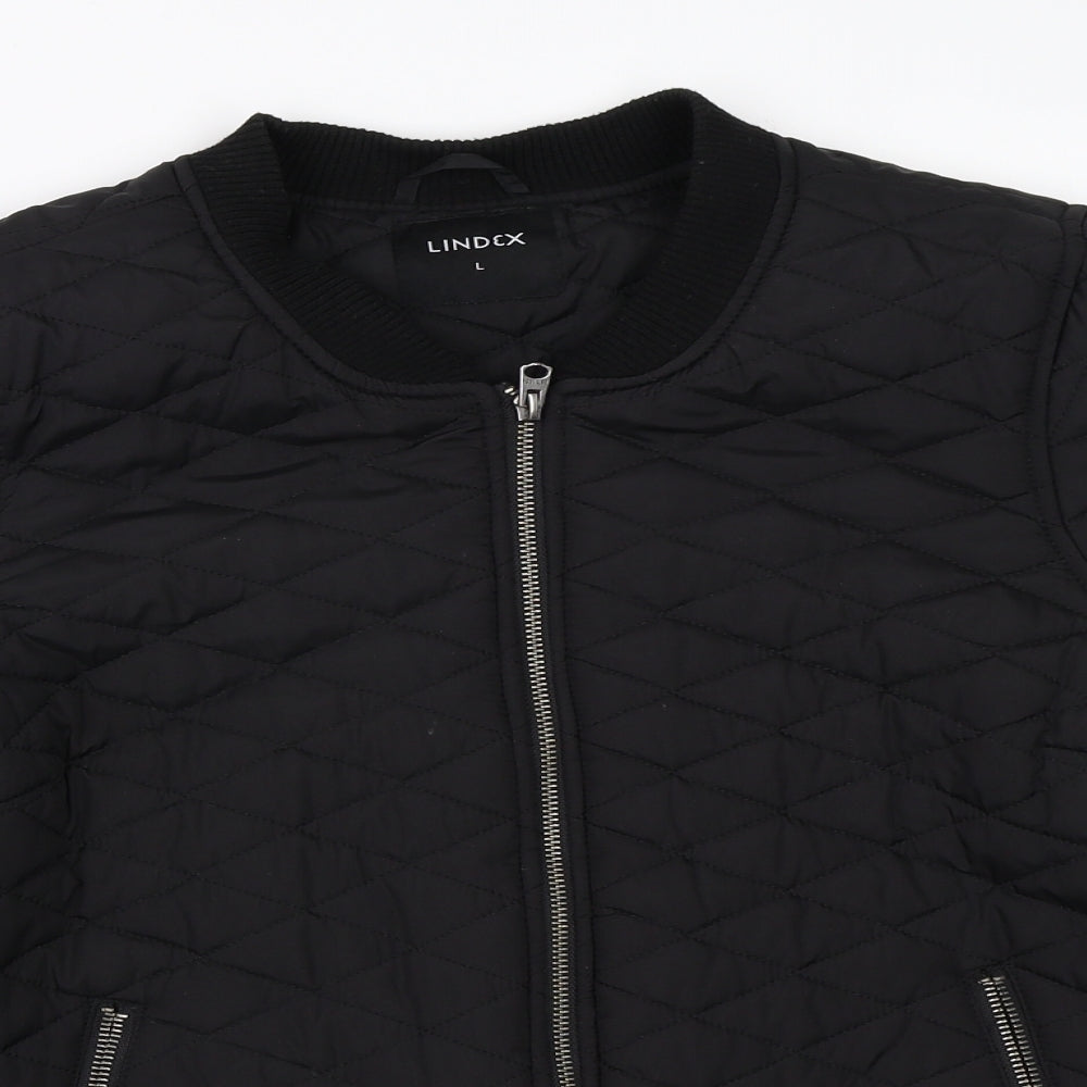 Lindex Mens Black   Bomber Jacket Coat Size L