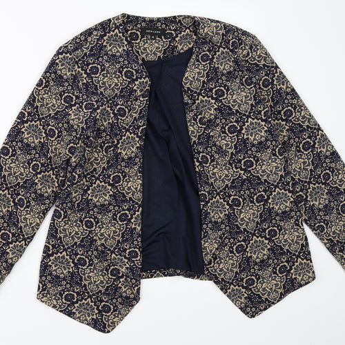 New Look Womens Blue Floral  Jacket  Size 12