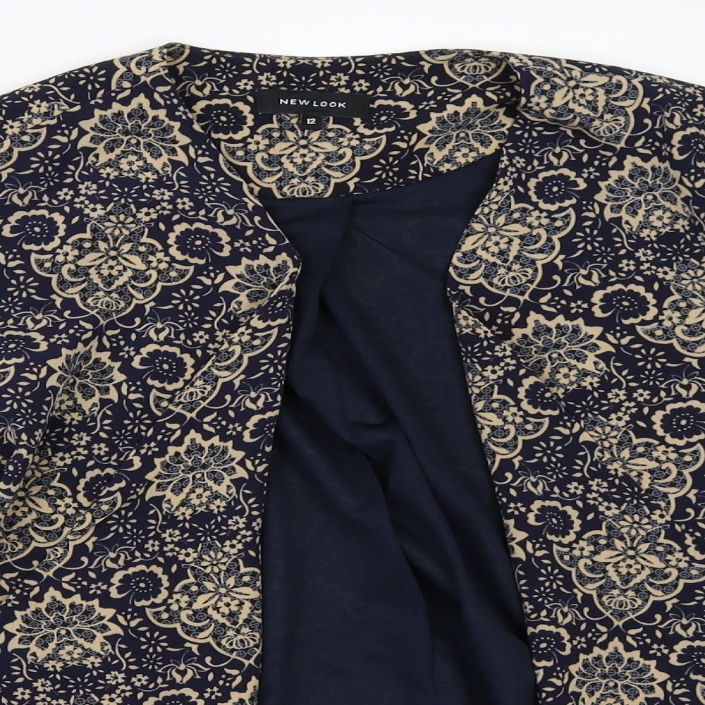 New Look Womens Blue Floral  Jacket  Size 12