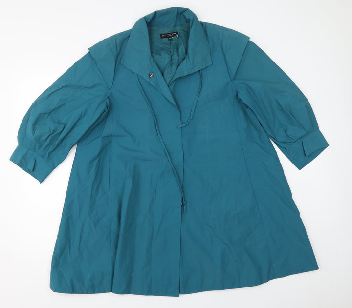 Betty Jackson Womens Blue Jacket Coat Size 10