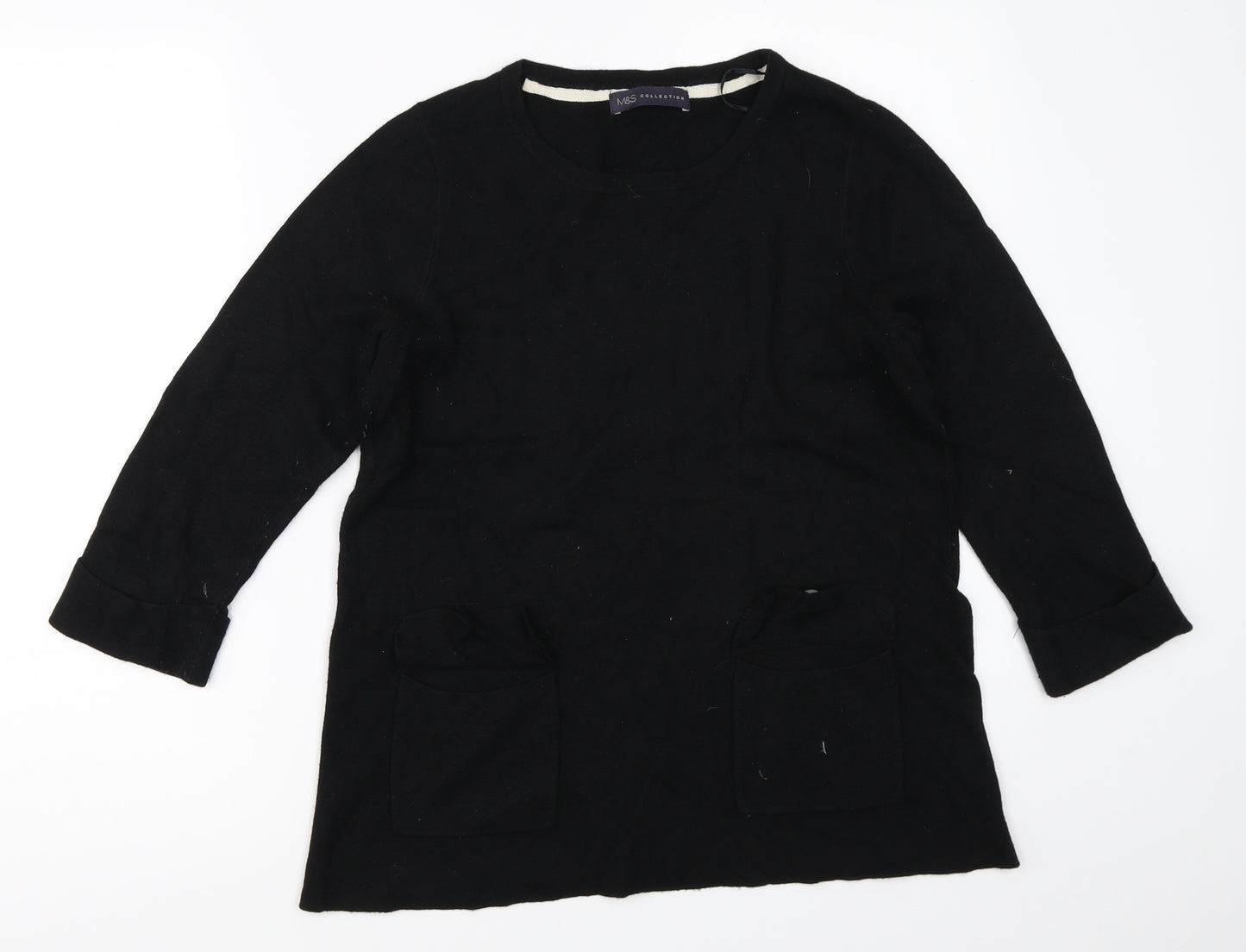 Marks and Spencer Womens Black   Pullover Jumper Size 12