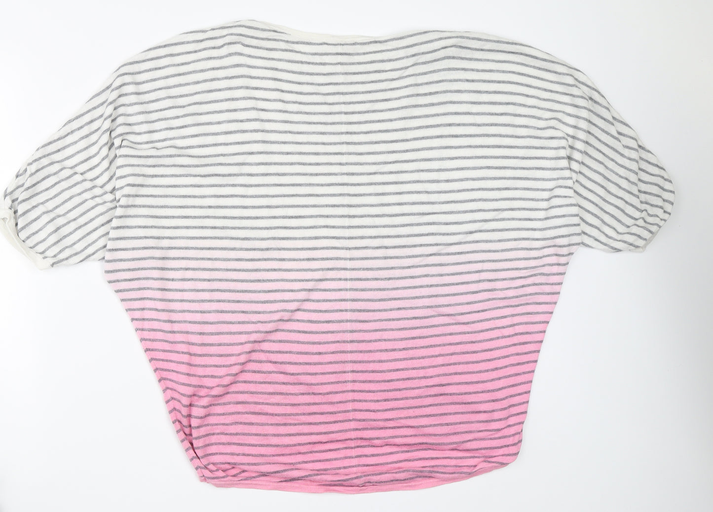 Phase Eight Womens White Striped  Pullover Jumper Size M