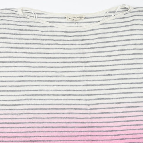 Phase Eight Womens White Striped  Pullover Jumper Size M