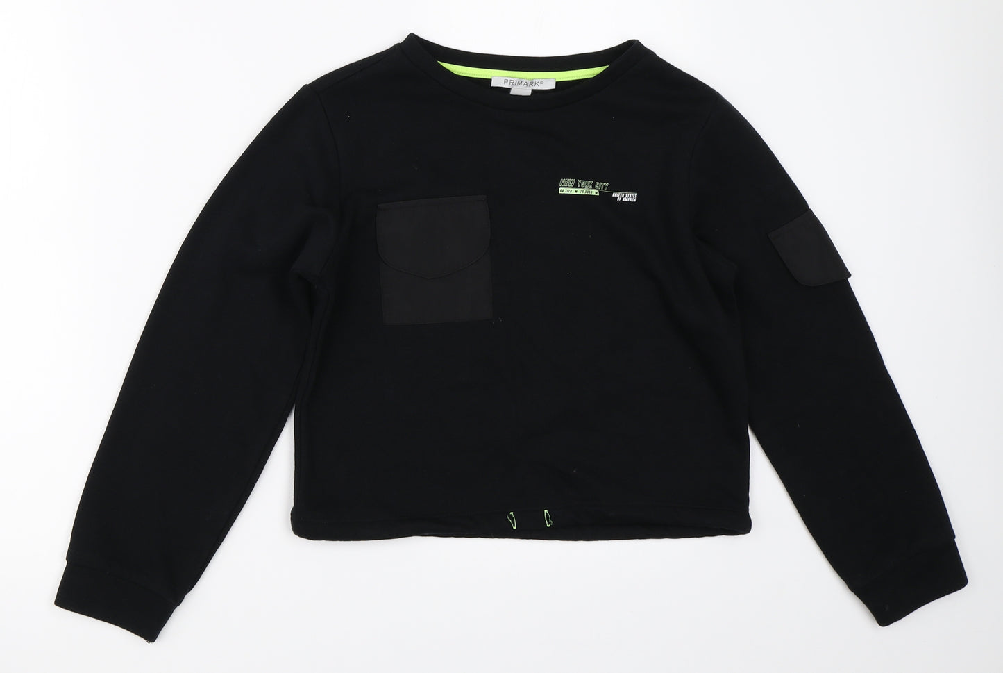 Primark Girls Black   Pullover Sweatshirt Size 10-11 Years