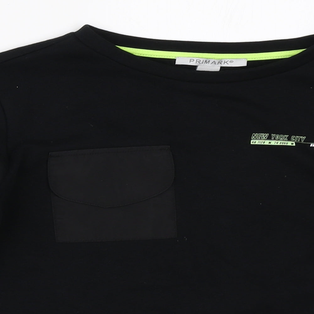 Primark Girls Black   Pullover Sweatshirt Size 10-11 Years