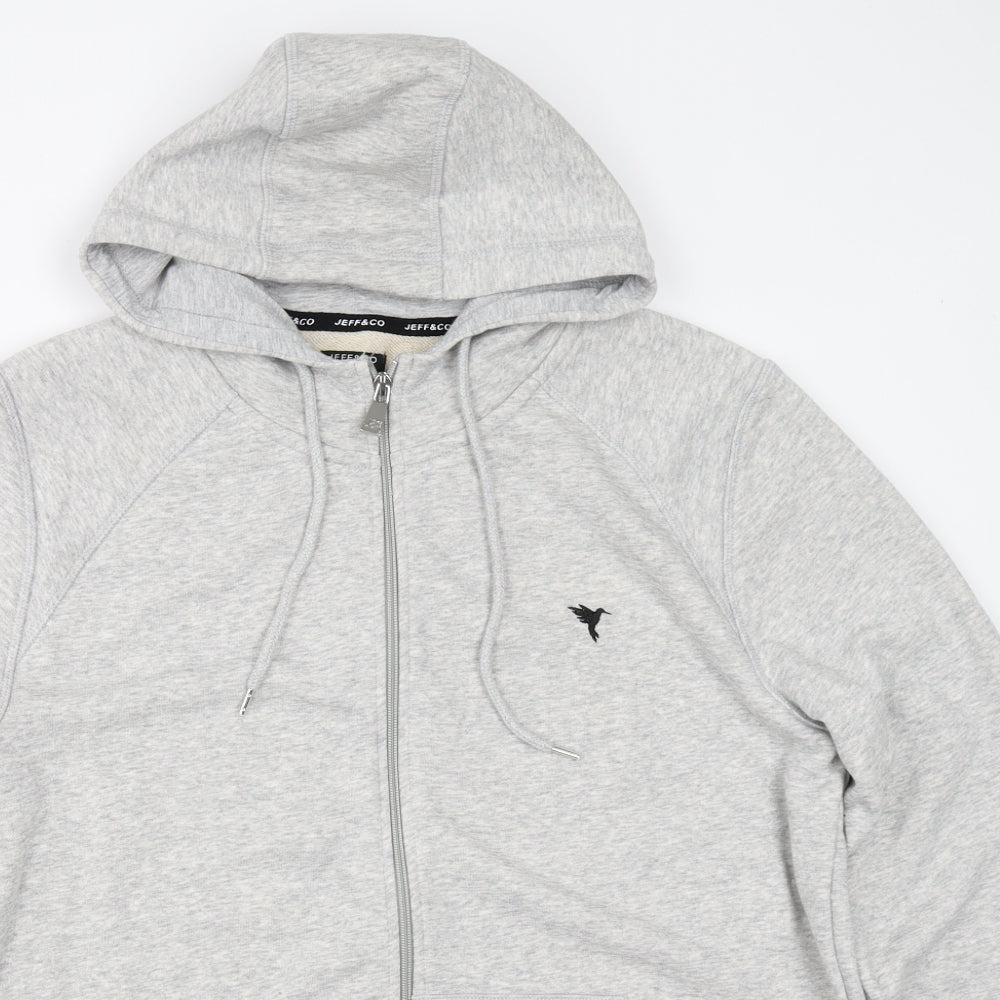 Jeff & Co Mens Grey   Full Zip Hoodie Size L
