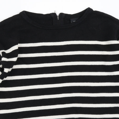 NEXT Womens Black Striped  Pullover Jumper Size 8