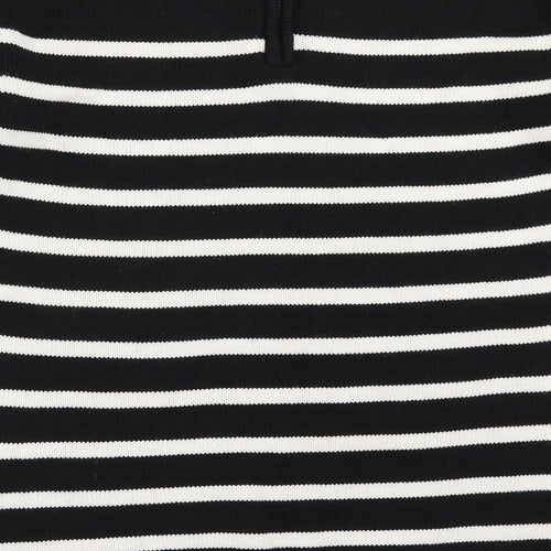 NEXT Womens Black Striped  Pullover Jumper Size 8