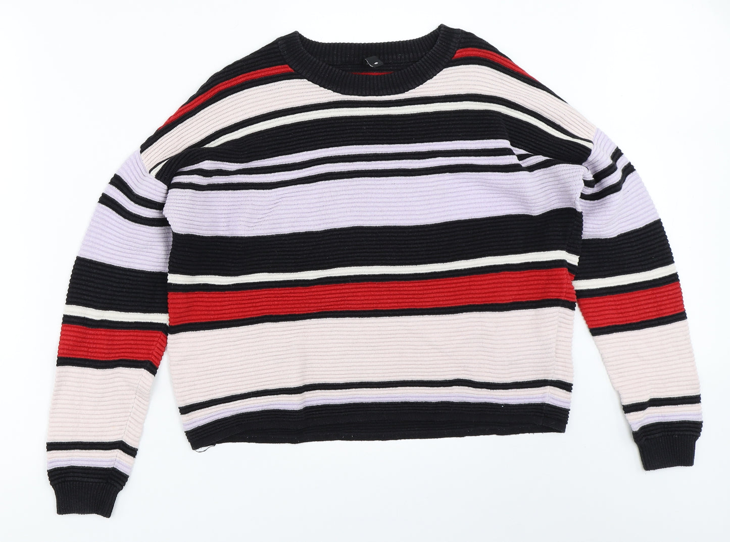 H&M Womens Black Colourblock  Pullover Sweatshirt Size S