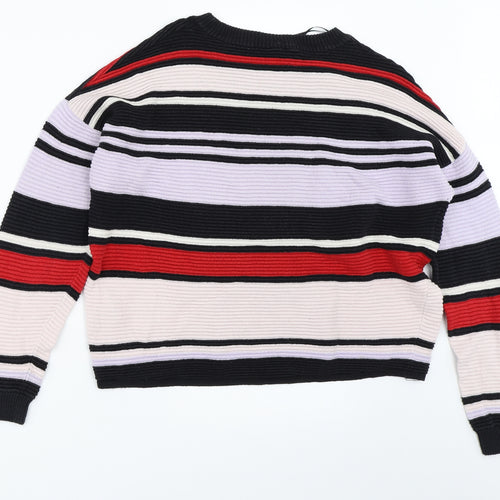H&M Womens Black Colourblock  Pullover Sweatshirt Size S