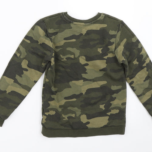 Marks and Spencer Boys Green Camouflage  Pullover Sweatshirt Size 5-6 Years