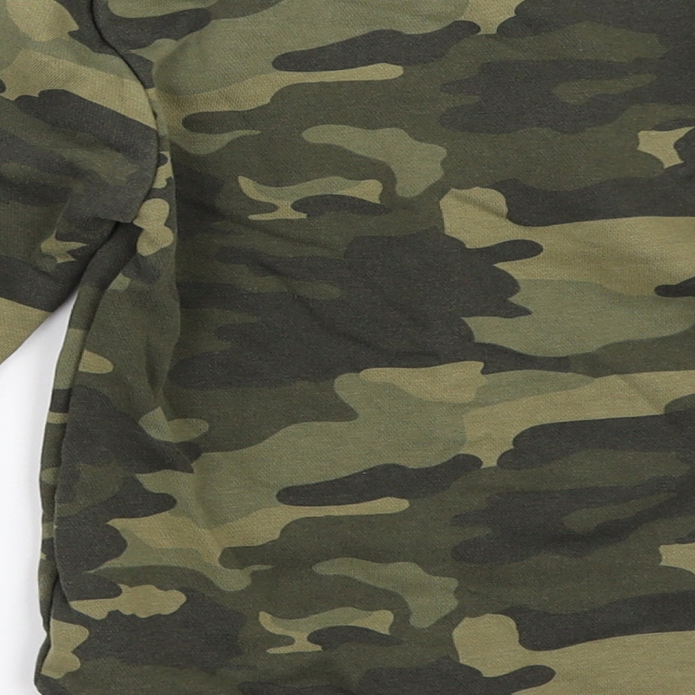 Marks and Spencer Boys Green Camouflage  Pullover Sweatshirt Size 5-6 Years