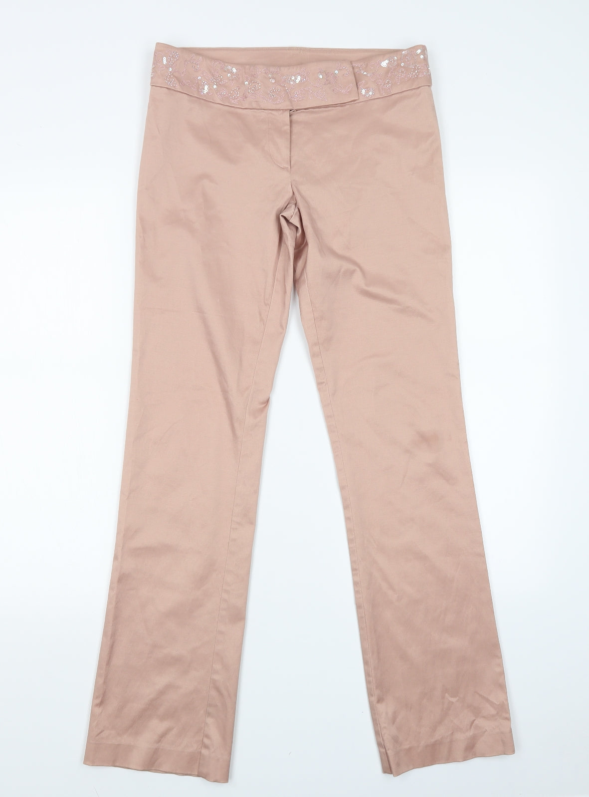 Topshop Womens Pink   Trousers  Size 10 L30 in
