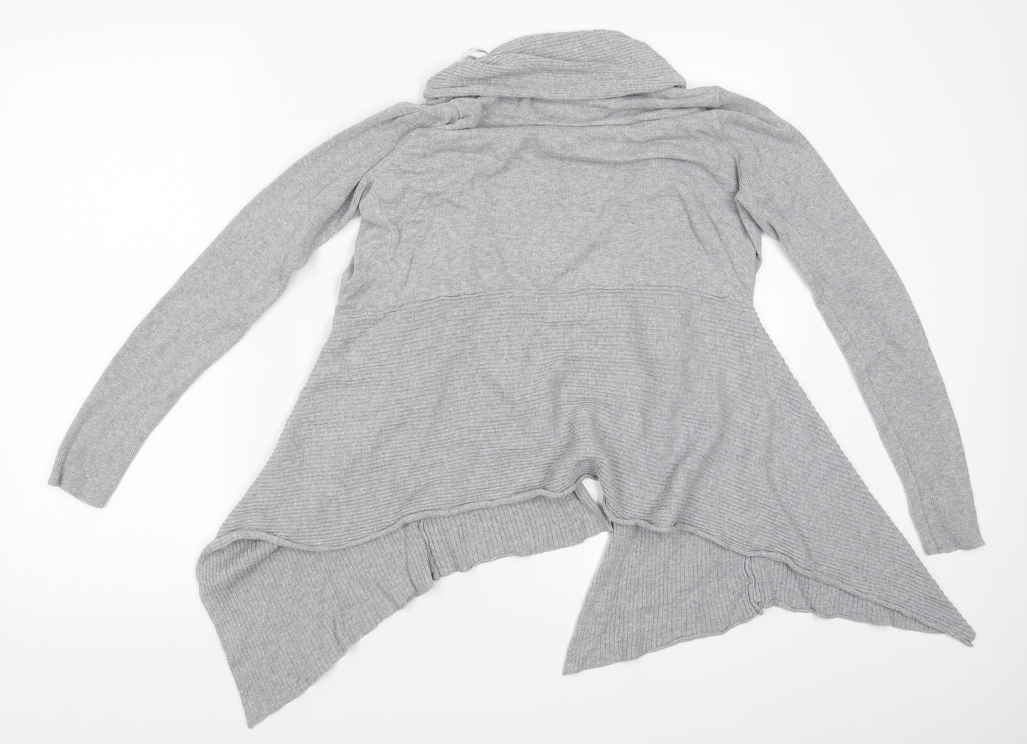Primark Womens Grey  Knit Cardigan Jumper Size 10