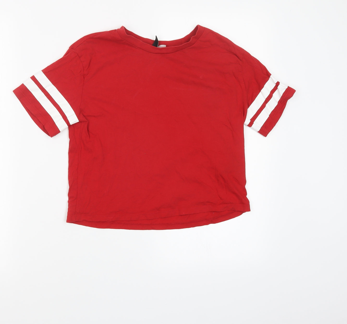 H&M Womens Red   Basic T-Shirt Size XS