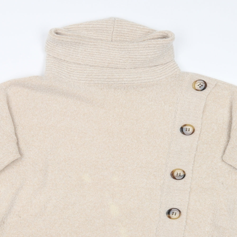 Wallis Womens Beige  Knit Pullover Sweatshirt Size S