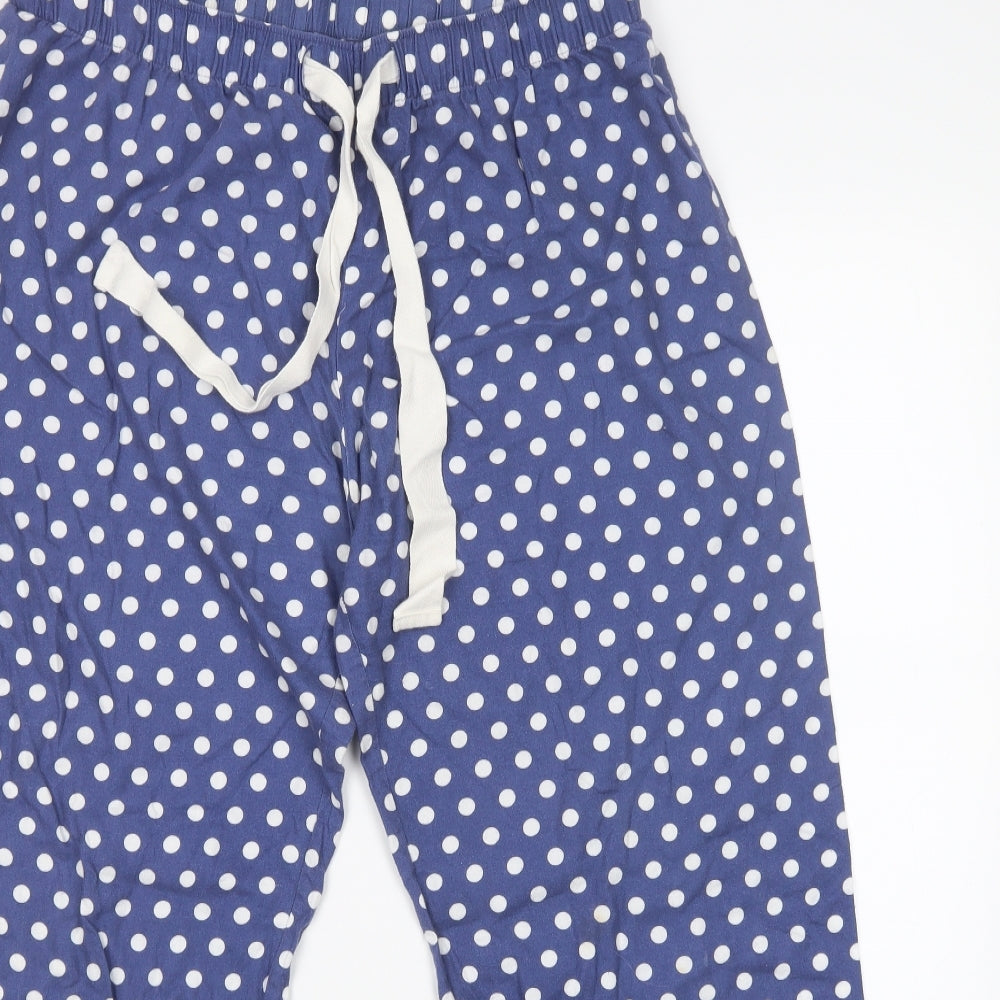 Marks and Spencer Womens Blue Polka Dot   Lounge Pants Size 14