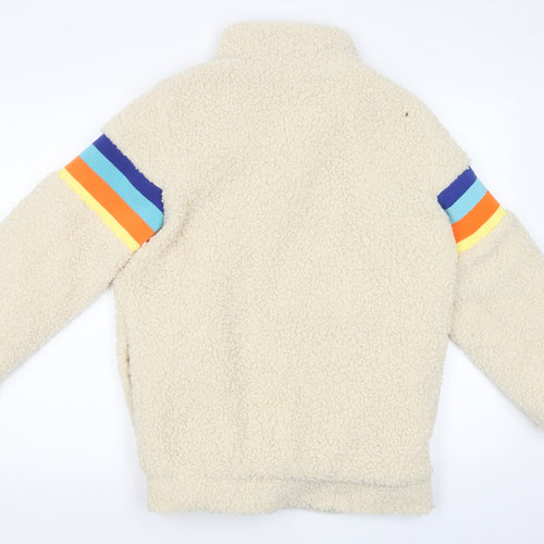 SheIn Womens White Striped  Jacket  Size L