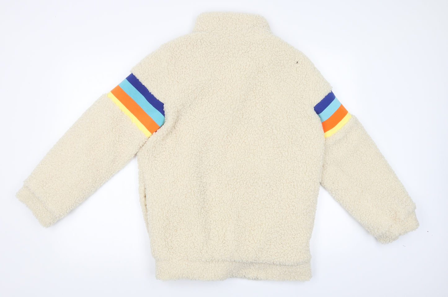 SheIn Womens White Striped  Jacket  Size L