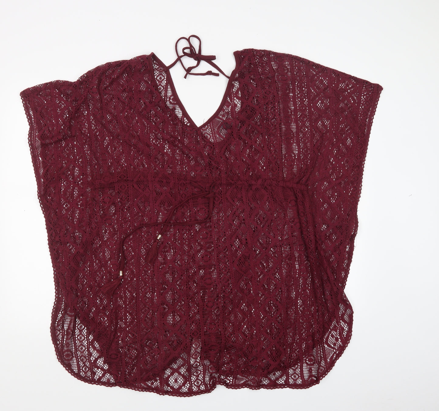 Primark Womens Red  Mesh Basic Tank Size M  - over swimming costume dress