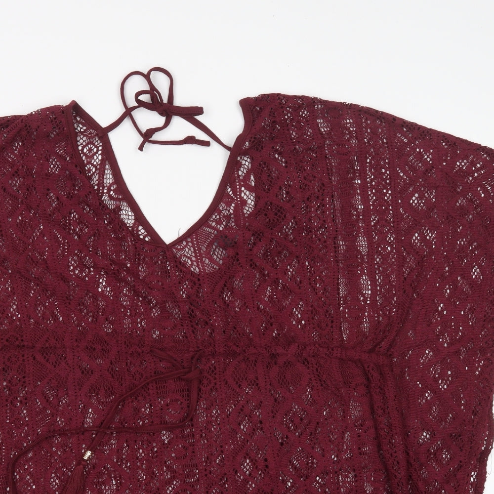 Primark Womens Red  Mesh Basic Tank Size M  - over swimming costume dress