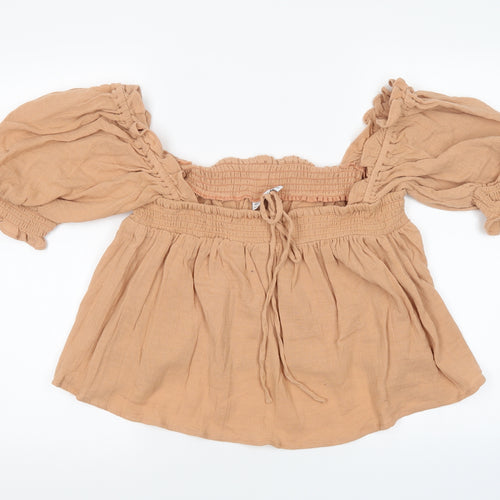 ASOS Womens Orange   Basic T-Shirt Size 14  - Cropped