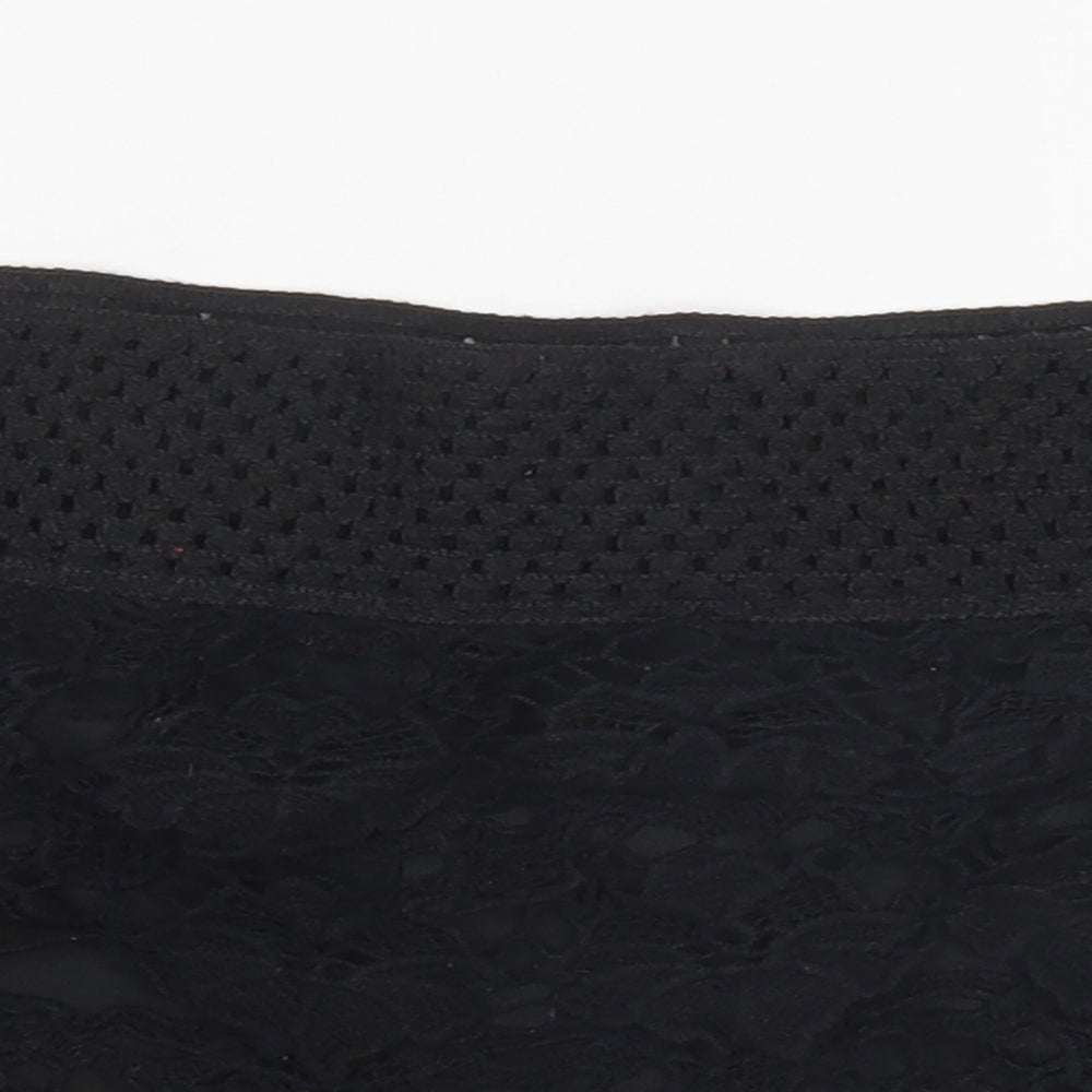 Preworn Womens Black Geometric  Sweat Shorts Size L