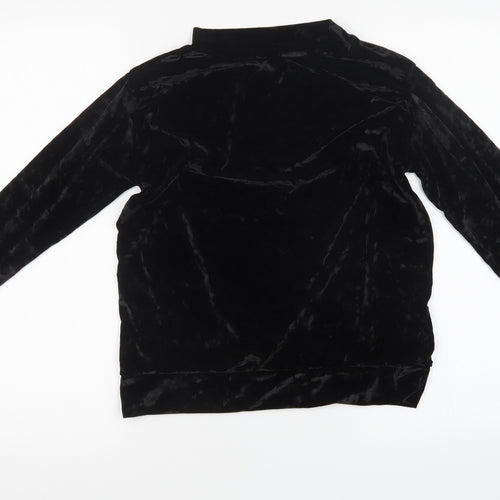 Nikka Womens Black  Velvet Basic T-Shirt Size S