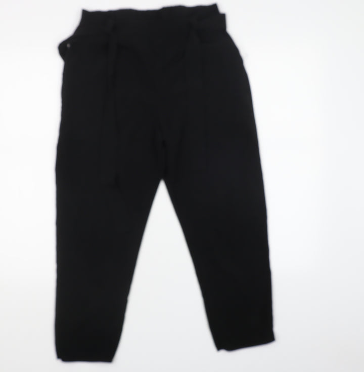 F&F Womens Black Trousers Size 8 L28 in