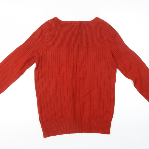Marks and Spencer Womens Red  Knit Pullover Sweatshirt Size 16