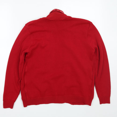 pure and natural Womens Red Striped  Pullover Jumper Size 2