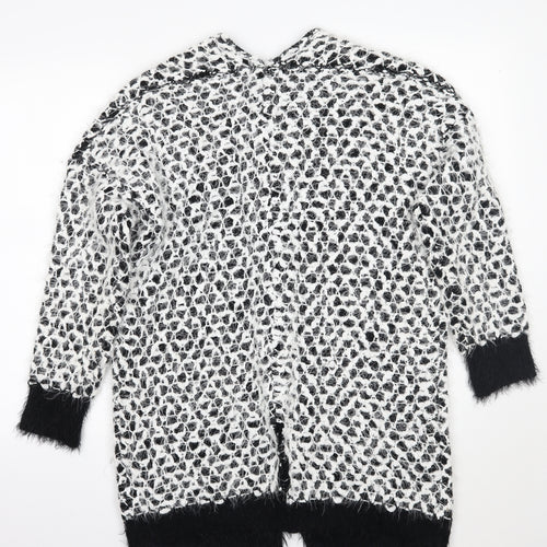 Sugar Crisp Womens Black Geometric  Cape Jumper Size M